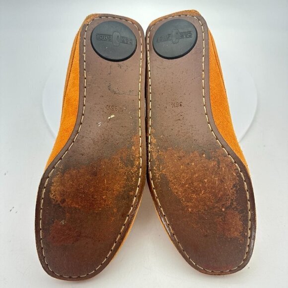 Car Shoe Suede Women Size 6 EU 36.5 Slide Slip On Shoes Brown Marchio Registrato - Picture 10 of 14